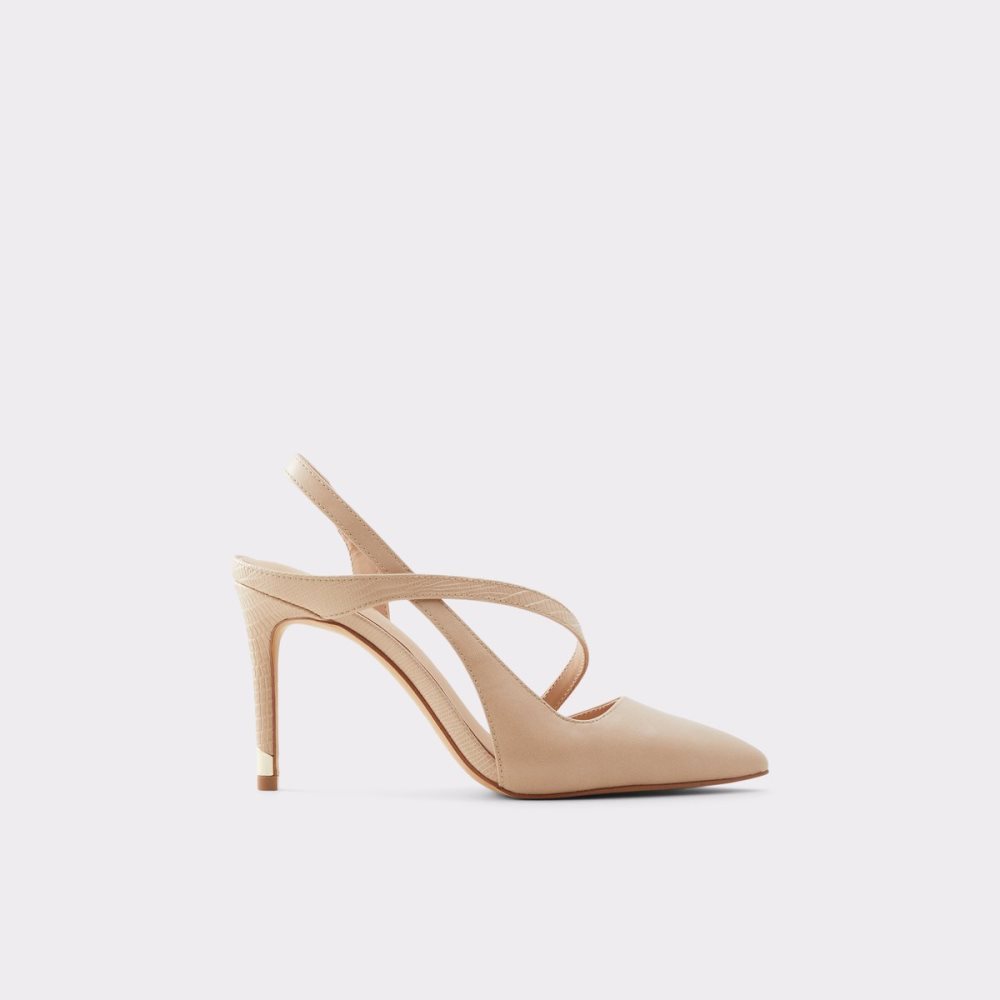 Tacones Aldo Noideaa Sling Back High - Stiletto Beige | 70JRYIGCB