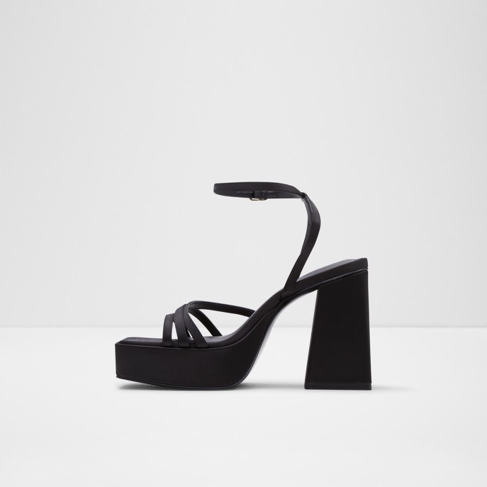 Zapatos Plataforma Aldo Landabriver Tiras Tacón Sandal - Plateforme Negros | 58BWIHOGE