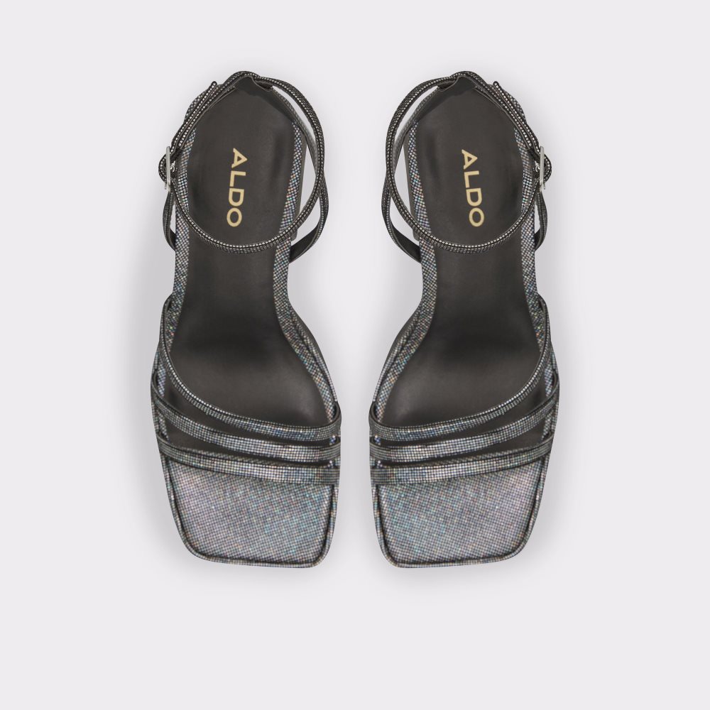 Zapatos Plataforma Aldo Landabriver Tiras Tacón Sandal - Flatform Plateados | 92NGUJWBR