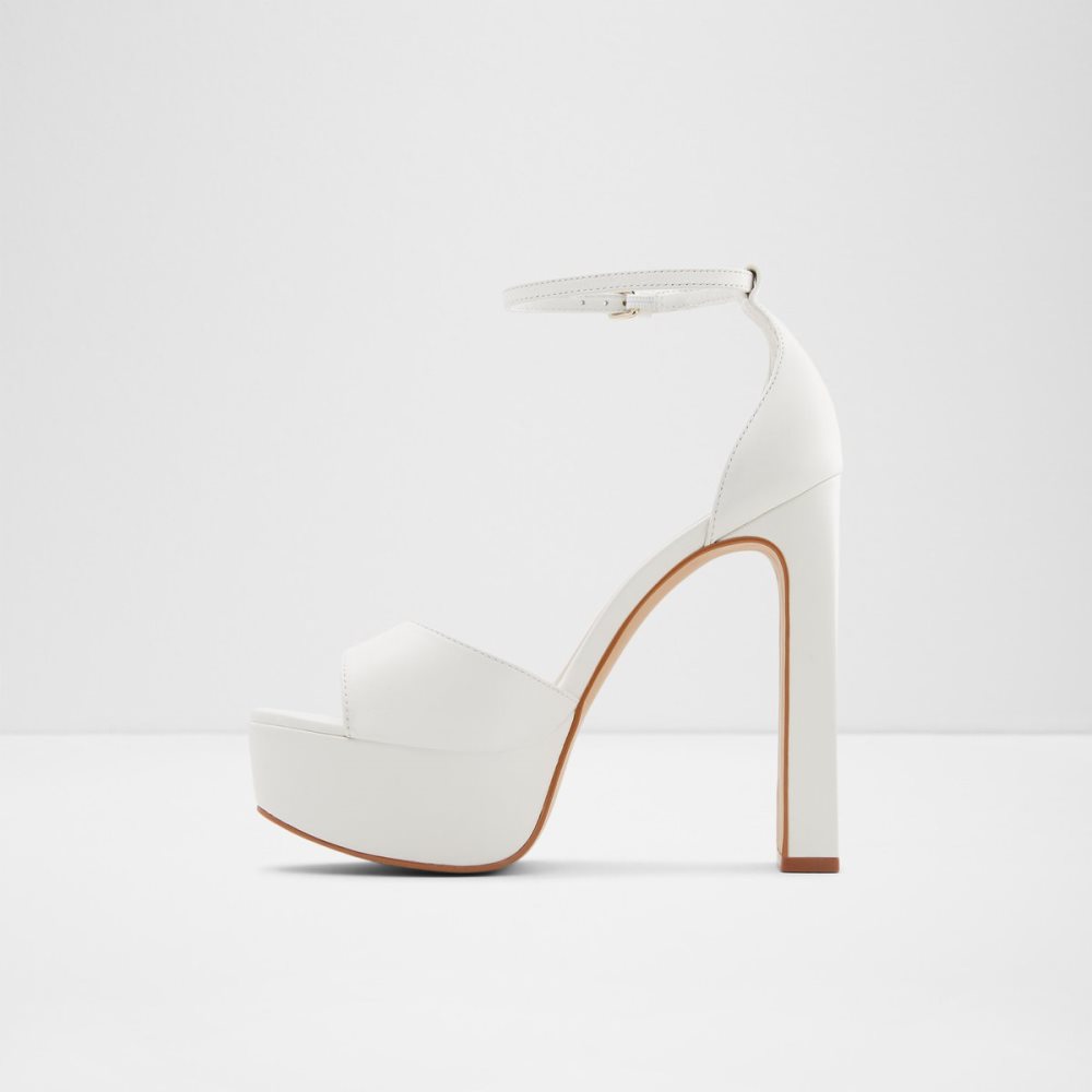 Zapatos Plataforma Aldo Posh High Sandal - Blancos | 58RJQVIHZ