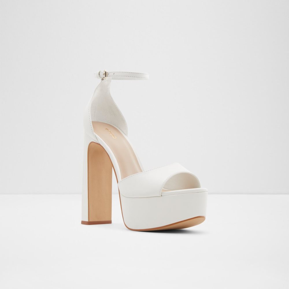 Zapatos Plataforma Aldo Posh High Sandal - Blancos | 58RJQVIHZ