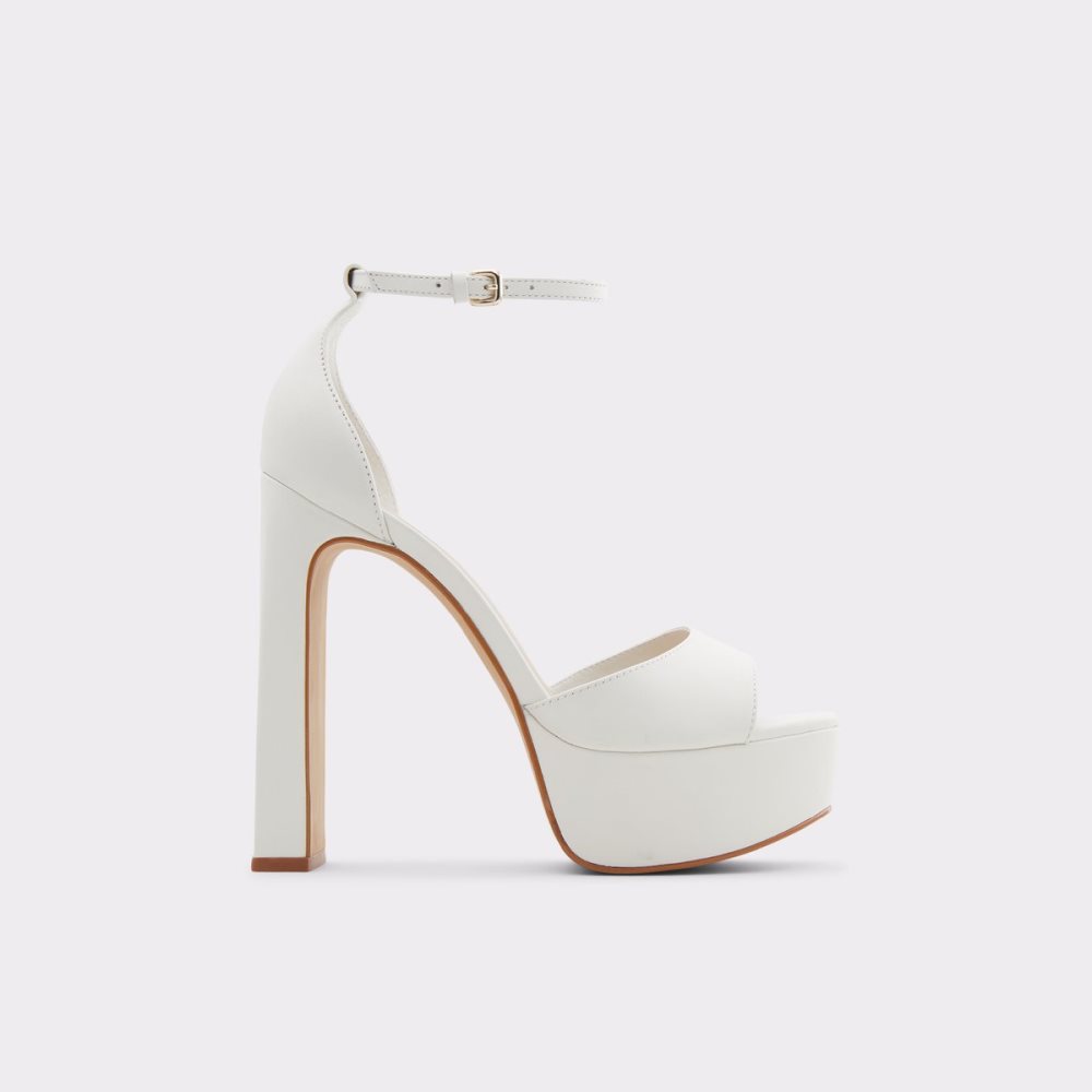 Zapatos Plataforma Aldo Posh High Sandal - Blancos | 58RJQVIHZ