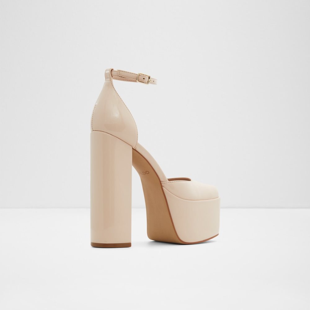 Zapatos Tacon Bloque Aldo Craybaen Correa Tacón - Plateforme Beige | 21RVYPGJQ