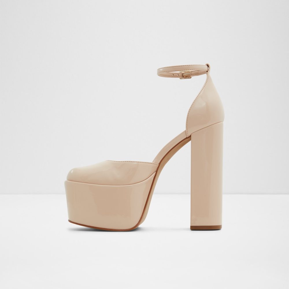 Zapatos Tacon Bloque Aldo Craybaen Correa Tacón - Plateforme Beige | 21RVYPGJQ