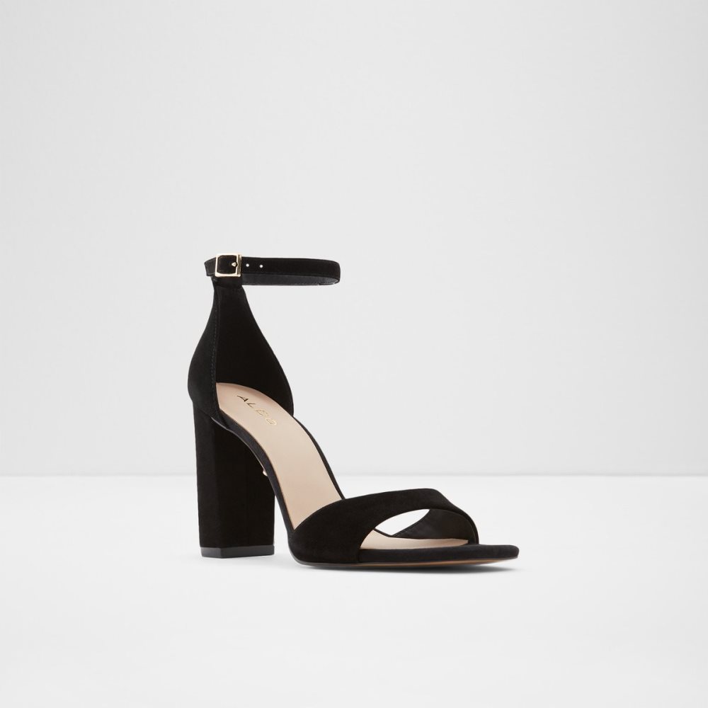 Zapatos Tacon Bloque Aldo Enaegyn Correa Tacón Sandal - Cup Sole Negros | 97KTDLRQF