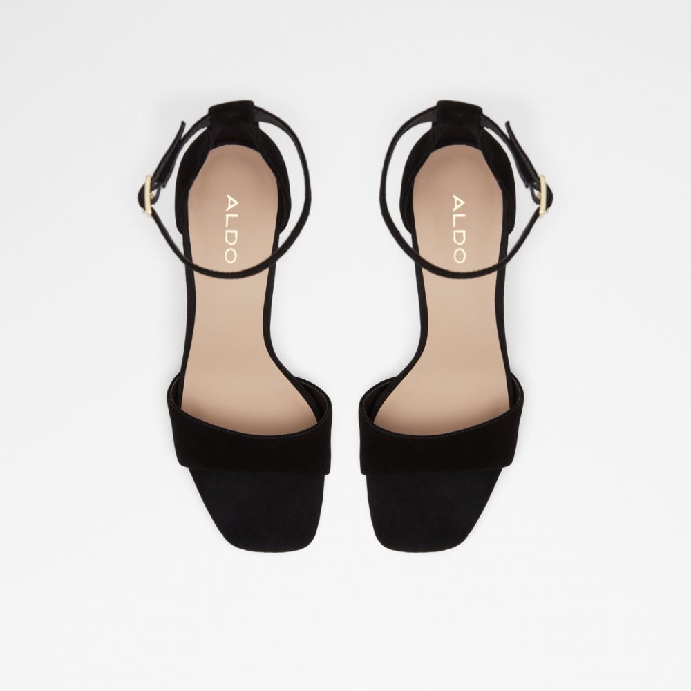 Zapatos Tacon Bloque Aldo Enaegyn Correa Tacón Sandal - Cup Sole Negros | 97KTDLRQF