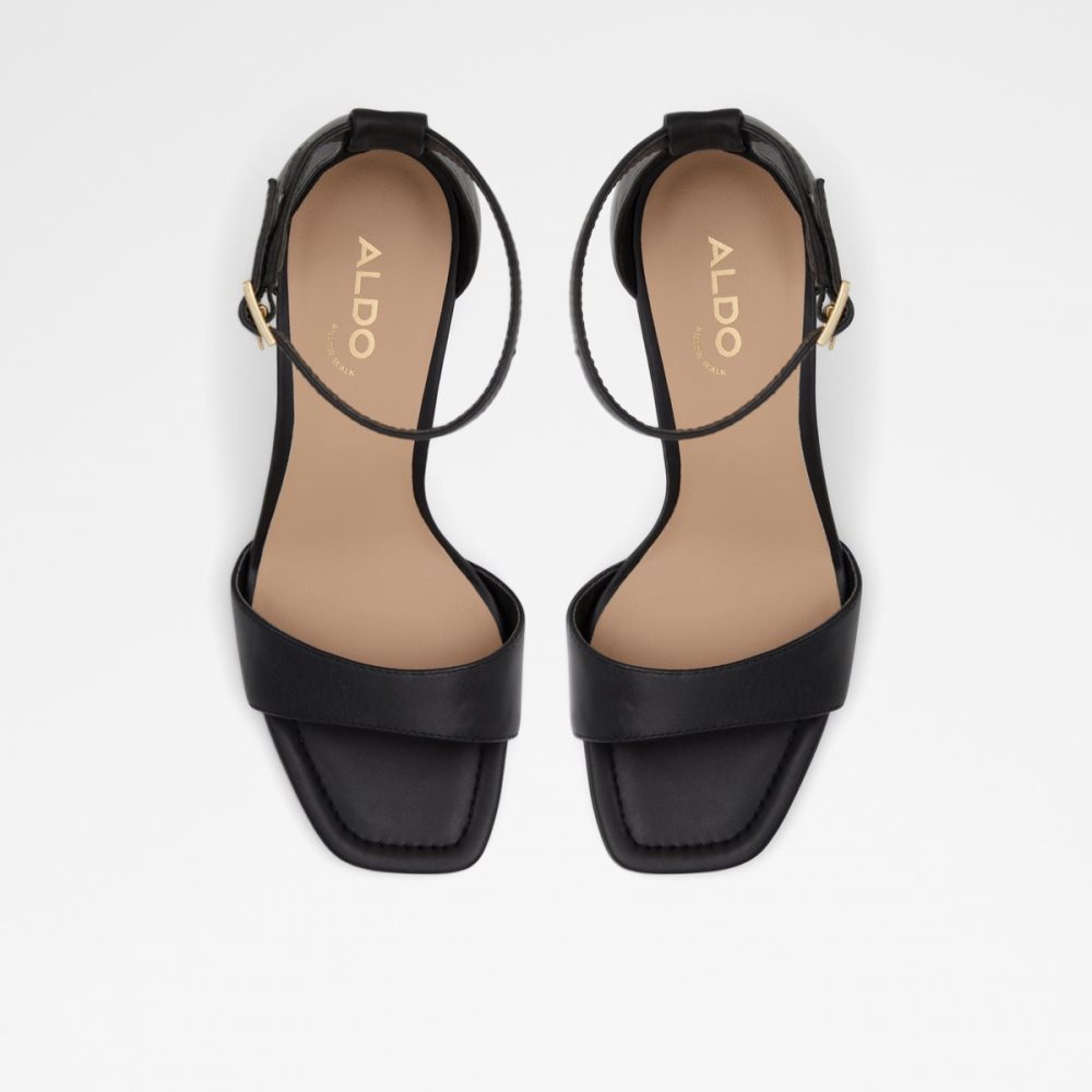 Zapatos Tacon Bloque Aldo Enaegyn Correa Tacón Sandal - Cup Sole Negros | 98SHWALIQ