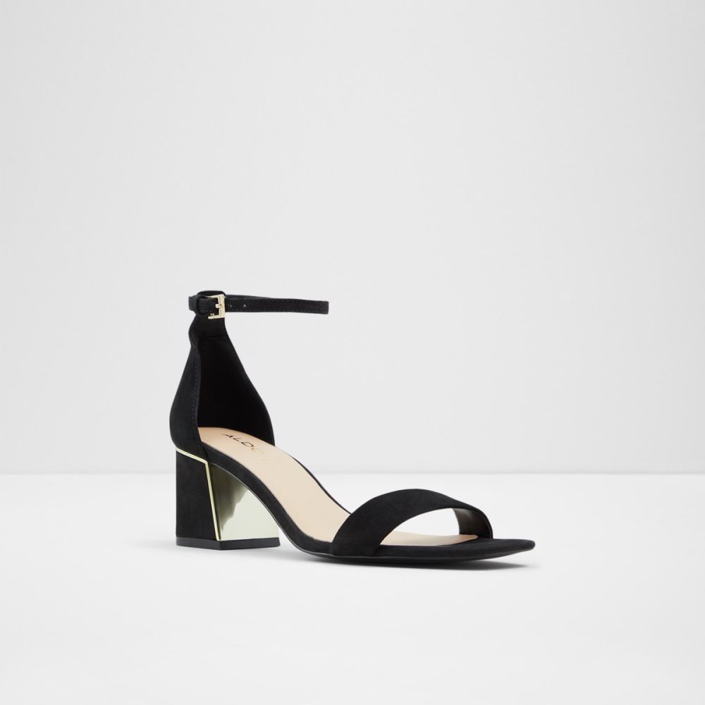 Zapatos Tacon Bloque Aldo Kedeaviel High Sandal Negros | 35UXZWKRB