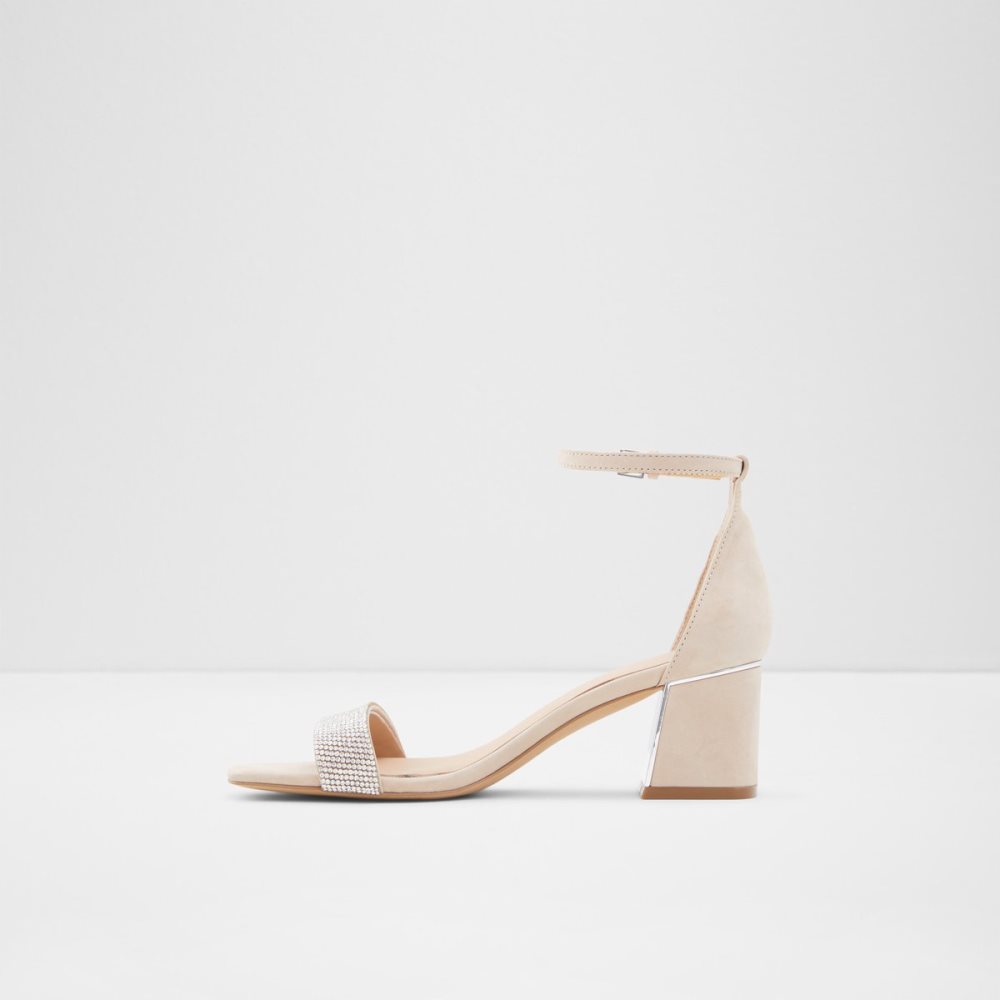 Zapatos Tacon Bloque Aldo Kedeaviel High Sandal Beige | 50SQGVDKB