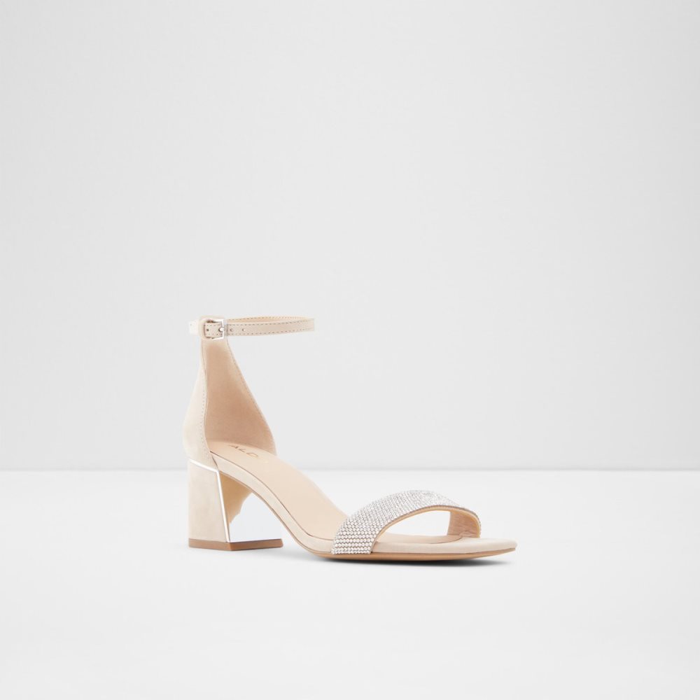 Zapatos Tacon Bloque Aldo Kedeaviel High Sandal Beige | 50SQGVDKB