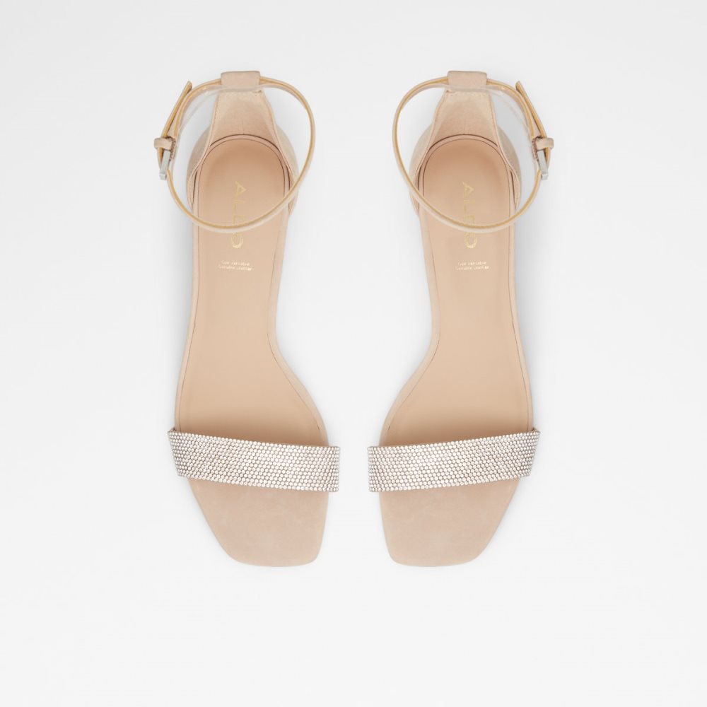 Zapatos Tacon Bloque Aldo Kedeaviel High Sandal Beige | 50SQGVDKB