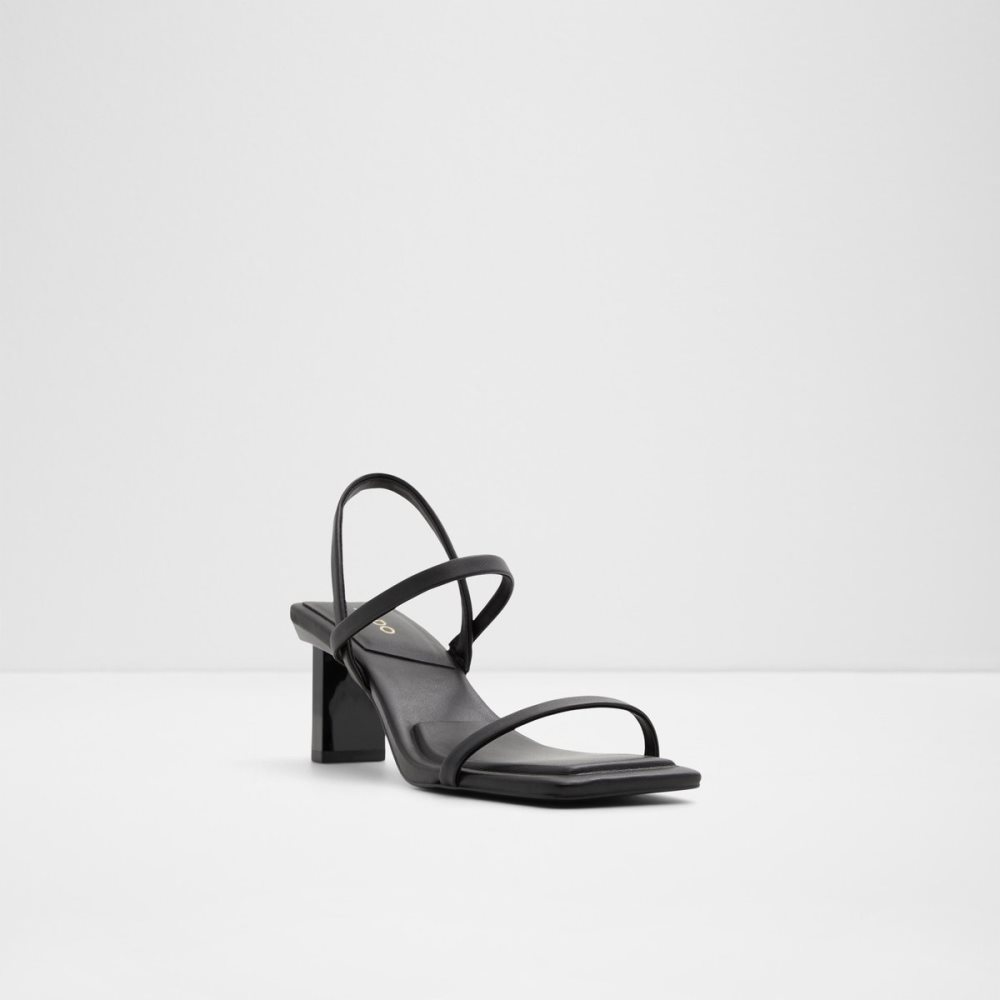 Zapatos Tacon Bloque Aldo Lokurr Sling Back Tacón Sandal Negros | 12RYEOKWS