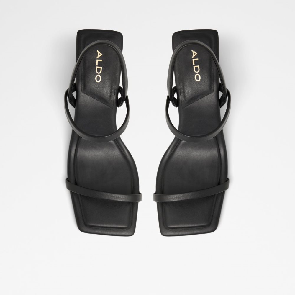 Zapatos Tacon Bloque Aldo Lokurr Sling Back Tacón Sandal Negros | 12RYEOKWS