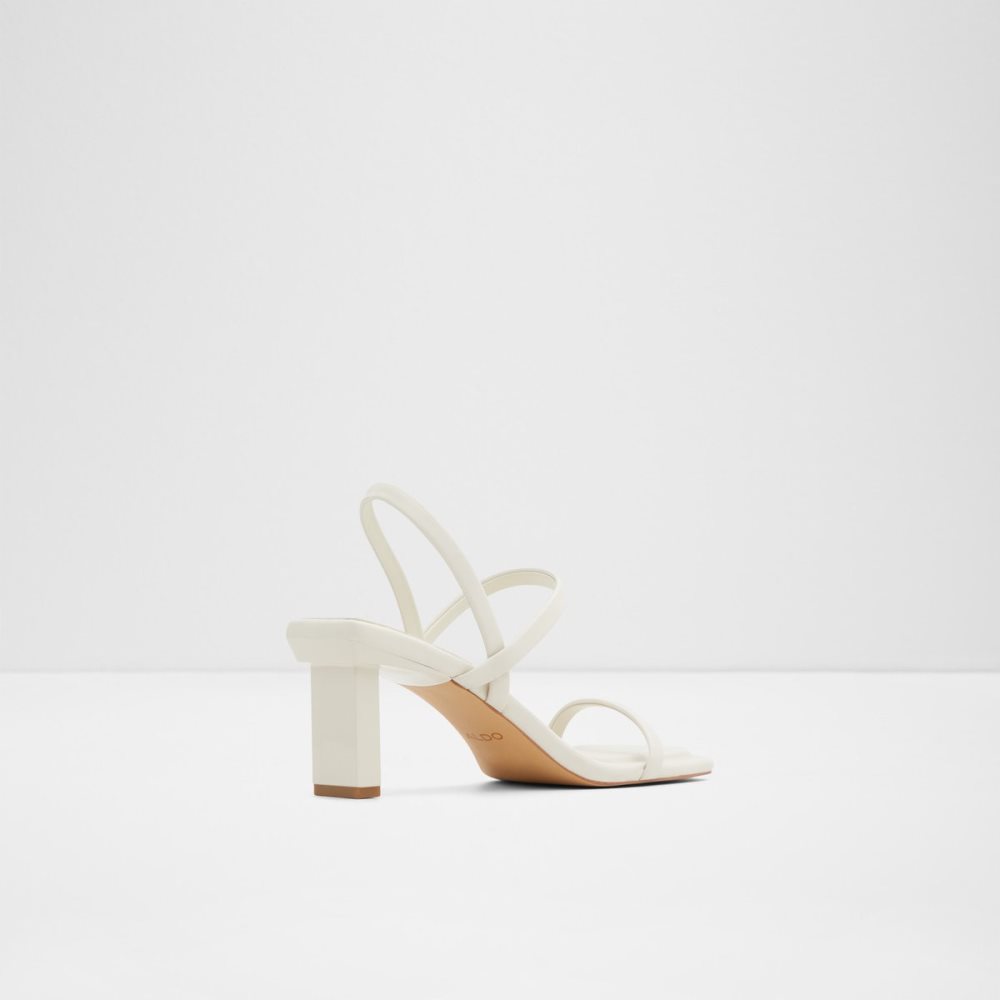 Zapatos Tacon Bloque Aldo Lokurr Sling Back Tacón Sandal Blancos | 38DXGIRFT