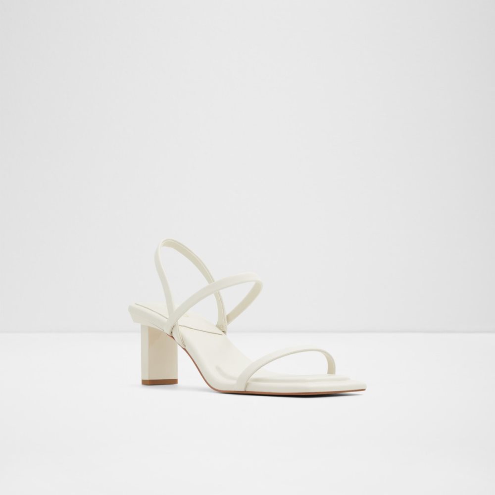 Zapatos Tacon Bloque Aldo Lokurr Sling Back Tacón Sandal Blancos | 38DXGIRFT