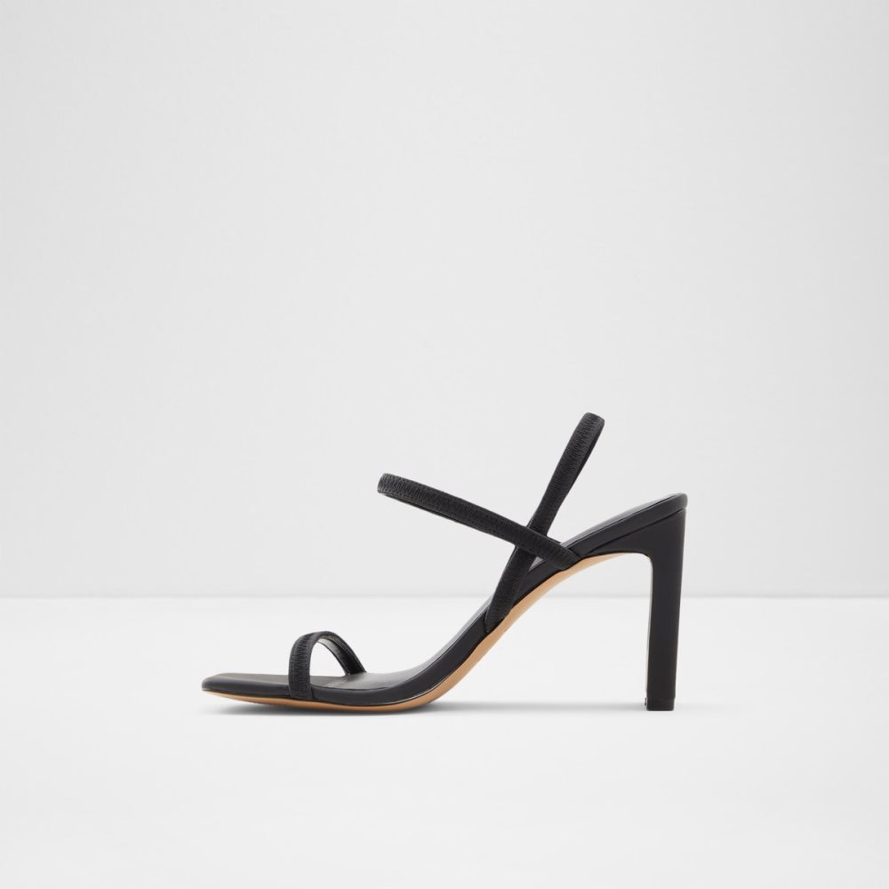 Zapatos Tacon Bloque Aldo Okurr Tiras Tacón Sandal Negros | 05KFDGWXM