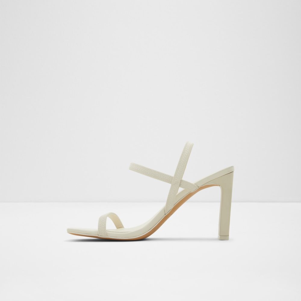 Zapatos Tacon Bloque Aldo Okurr Tiras Tacón Sandal Blancos | 28RHOZPYS