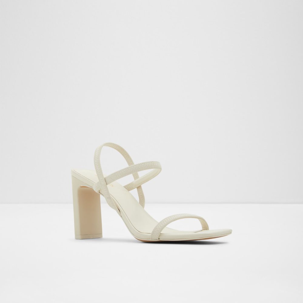 Zapatos Tacon Bloque Aldo Okurr Tiras Tacón Sandal Blancos | 28RHOZPYS