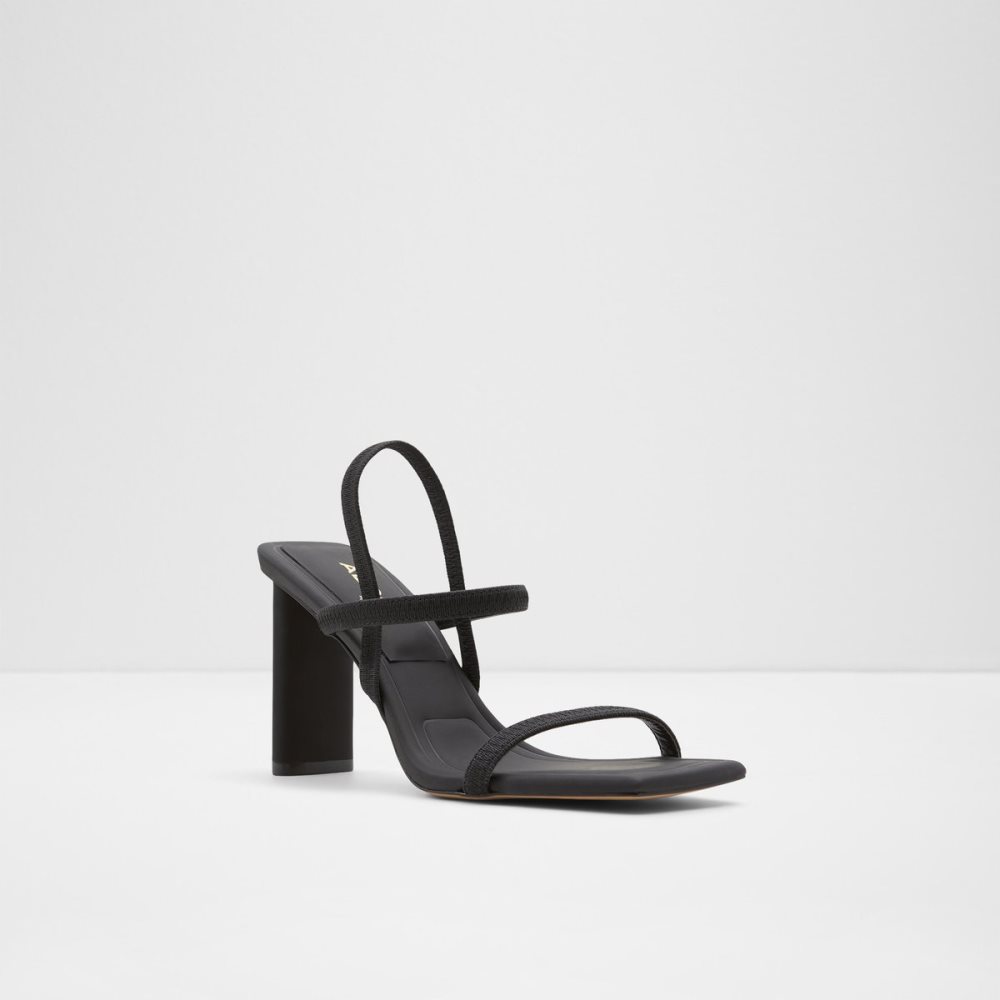 Zapatos Tacon Bloque Aldo Okurra Tiras Tacón Sandal Negros | 96SUDQTOY