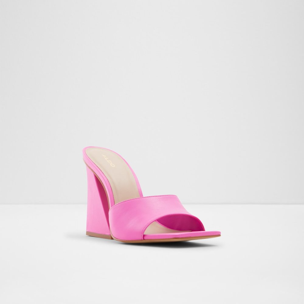 Zapatos Tacon Bloque Aldo Prisma High Mule Fucsia | 57VFPSKNG