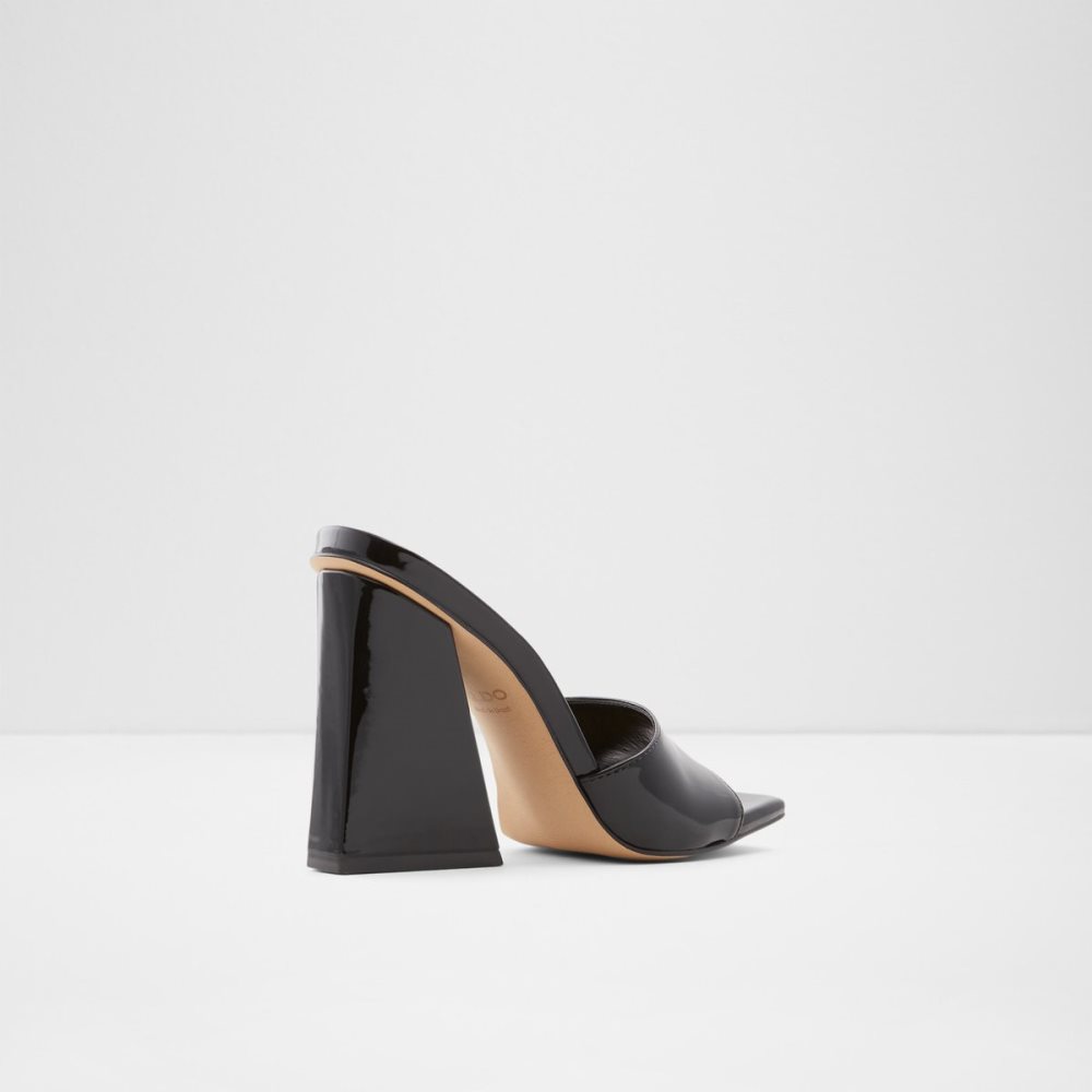 Zapatos Tacon Bloque Aldo Prisma High Mule Negros | 67JBPEWSH