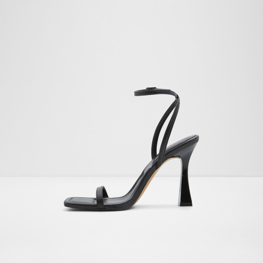 Zapatos Tacon Bloque Aldo Vivanti Correa Tacón Sandal Negros | 73SYBUIQA