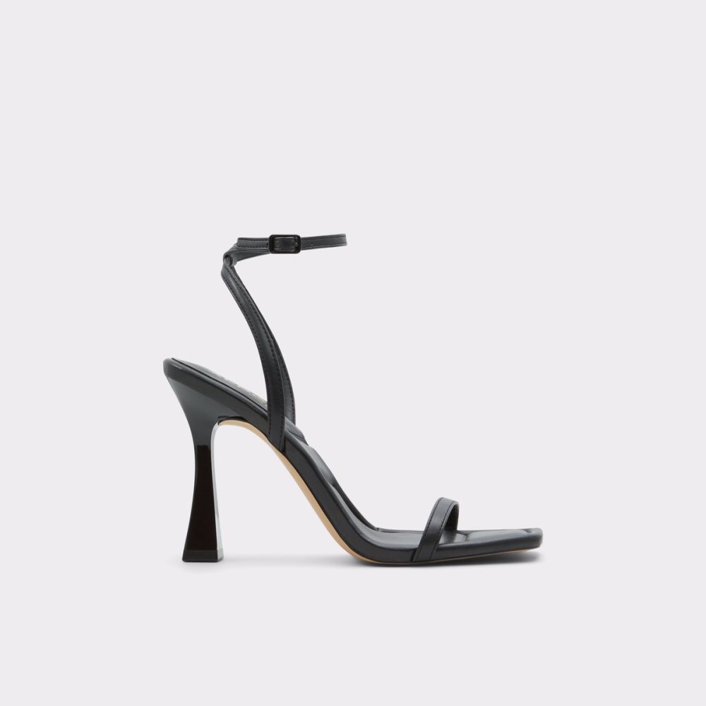 Zapatos Tacon Bloque Aldo Vivanti Correa Tacón Sandal Negros | 73SYBUIQA